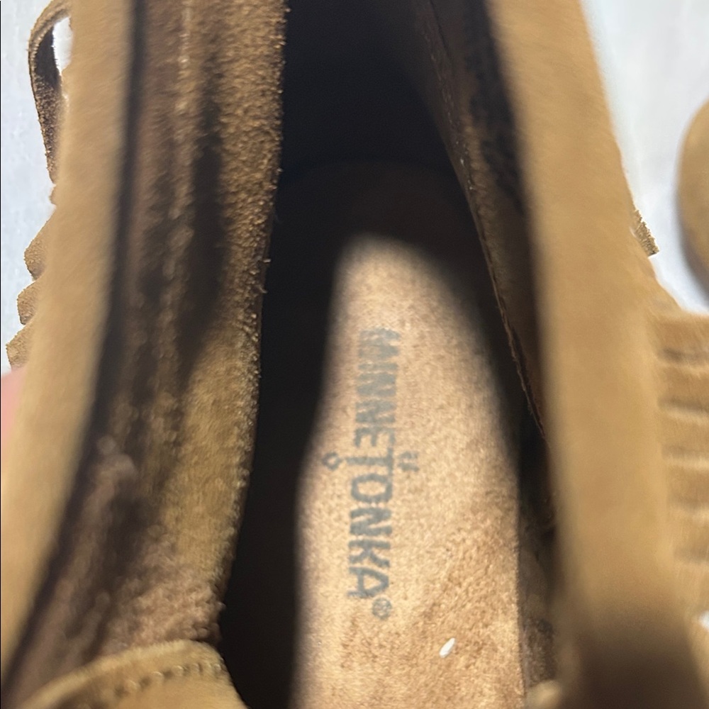 Minnetonka Ankle Suede Moccasin Boots - Picture 7 of 9